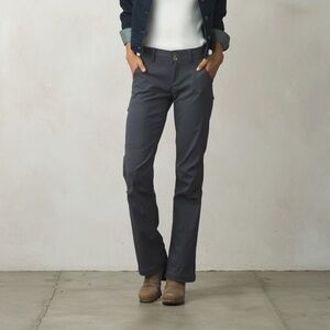 PRANA Halle Hiking Pant UPF 50+ Mid-Rise Stretch Coal Gray Size 14